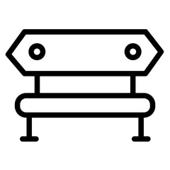 Poster - Bench Park Tree Line Icon