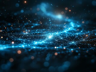 Poster - expanding 3d business network hologram symbolizing visionary global growth and reach