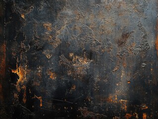 Aufkleber - Dark Metal Surface With Rust And Texture