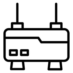 Poster - Computer Desktop Parts Line Icon