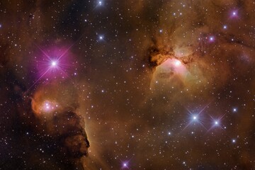 a mesmerizing view of a starry night sky highlighted by a colorful nebula and star formations bringi