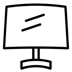 Poster - Monitor Display Screen Line Icon