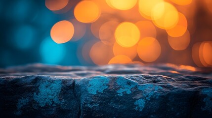 Poster - Close up of a rugged stone surface with a blurred bo fbdf AI generated illustration