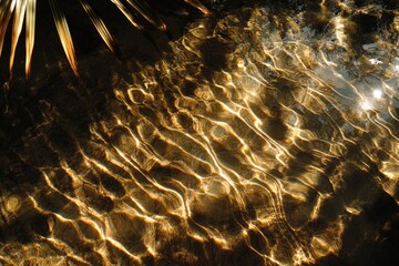 Poster - The shimmering light patterns create an enchanting play of light on the sandy seafloor, echoing a sense of calm and wonder beneath the water's surface.