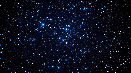 Wall Mural - A Starry Night Sky with Numerous Bright Stars Illuminating a Deep Dark Background