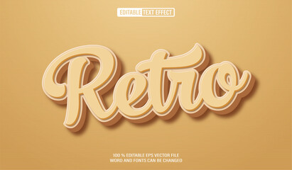 Leinwandbilder - Editable 3d text style effect - Retro Script text effect Template