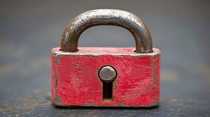 Aufkleber - A futuristic digital lock icon symbolizing technology integration for business data protection Stock Photo with side copy space