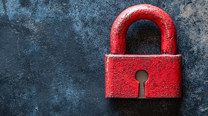 Poster - An abstract concept of encrypted data streams ensuring business confidentiality Stock Photo with side copy space