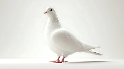 Poster - white dove on white background