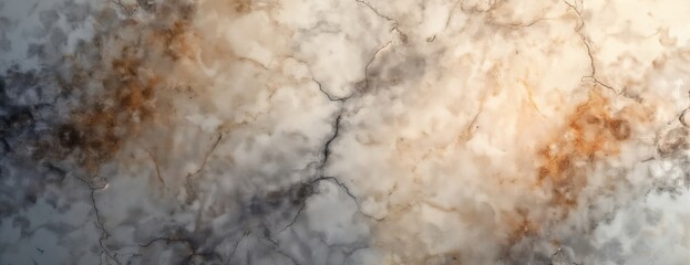 Poster - Abstract marble texture with light grey, brown hues. Unique marble patterns create subtle variations. Marble design resembles sky clouds smoke. Abstract design suggesting nature. Evokes sense of