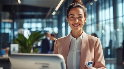 Poster - A flexible employee ID card system that integrates with a company HR management system, allowing for real-time updates on employee status,