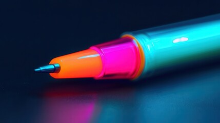 Poster - A highlighter pen with a chisel tip, perfect for highlighting important notes or marking documents.