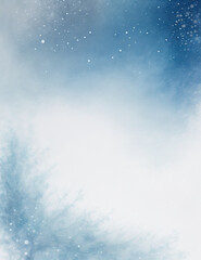 Wall Mural - blue christmas background - abstract blue snow christmas background - Generative AI