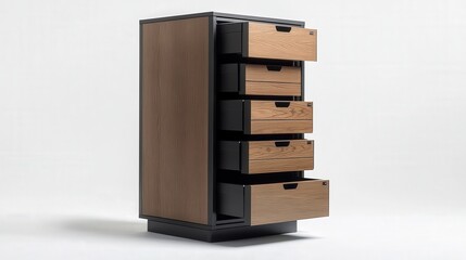 Poster - A modular filing cabinet with customizable drawers, designed to meet specific storage needs.