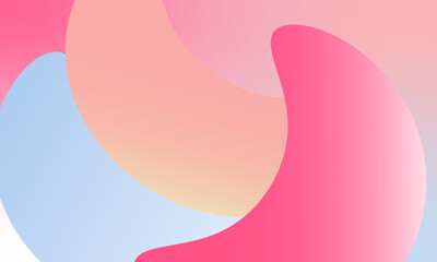 Aufkleber - Modern abstract 3d fluid shapes gradient for screen background. Vector illustration template design