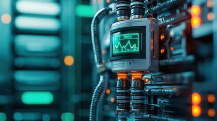 Poster - PH Indicator Concept, Futuristic Digital Rendering of Advanced pH Testing Device with High-Tech Design and Features