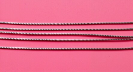 Poster - Metal Wire on Pink background design