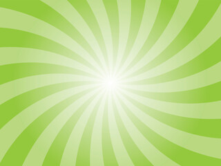 Aufkleber - Green sunburst background. Chartreuse green radial retro glowing rays banner. Abstract retro whirlwind starburst vector abstract background. Twisted radial illustration.