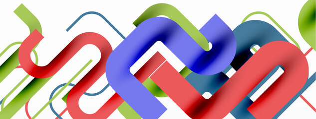 Poster - Wave lines minimal abstract background