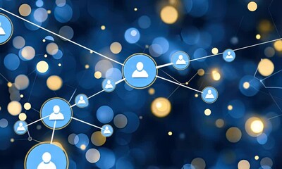 Poster - this showcases the intricate connections forming a network, highlighting user engagement in a digita