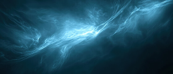Poster - mesmerizing blue abstract background with swirling light patterns evokes sense of calm and tranquility. Perfect for artistic projects or digital designs