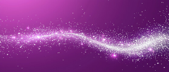Poster - sparkling festive background with shimmering stars and purple hue creates magical atmosphere. Perfect for celebrations and special occasions