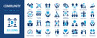 © Jan - Community icon flat collection. Social life, which includes family, friendship, communication, etc.