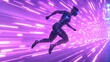 © GoodandEvil - Dynamic human shape in vibrant digital vortex