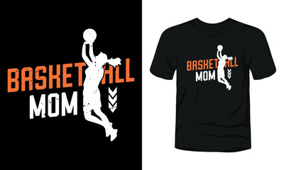 Wall Mural - Basketball mom t-shirt template