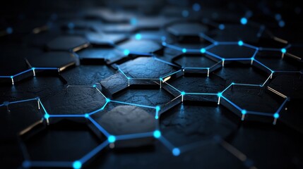 Poster - Dynamic technological patterns abstract space graphic design digital environment close-up view modern conceptual art