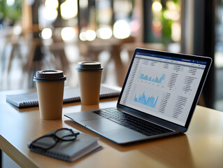 Poster - Boosting productivity through business analytics in an urban digital workspace insights in a bright casual environment