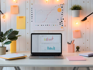 Poster - Productivity boost home office setup modern workspace digital tools organized environment focused perspective efficiency tips