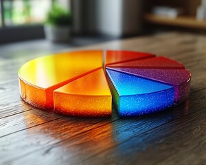 Poster - colorful pie chart representing business growth and sales data analysis