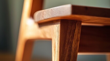 Poster - Detailed Close-Up of Strong Wooden Carpentry Joints Highlighting Craftsmanship and Material Quality