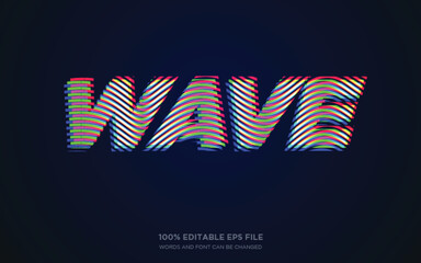 Fototapete - Wavy line editable text style effect	
