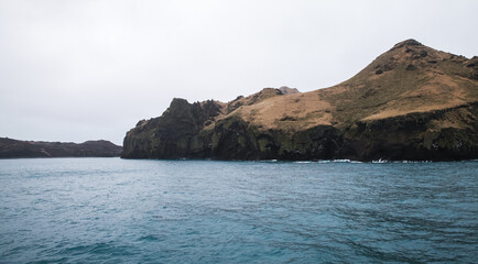 Wall Mural - vestmannaeyjar island seaside view, iceland. panoramic landscape