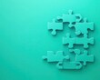 ©  Green Creator - Prosperity puzzle pieces fitting together, wealth concept, 3D illustration