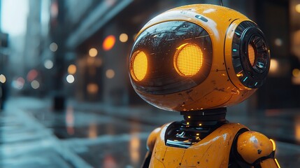 Poster - Friendly Chatbot Offering Digital Customer Service on Interactive Screen