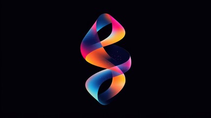 Poster - DNA strands glowing in vibrant colors, weaving through a bold logo, symbolizing a brand mission and vision