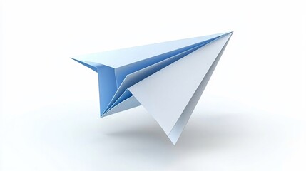 Poster - Sleek Minimalist Paper Airplane Icon with Clean Lines and Modern Design on White Background