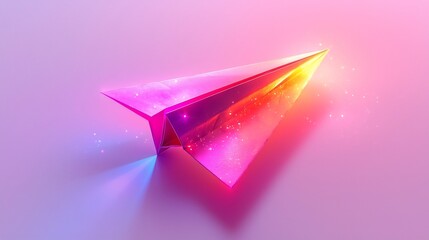 Poster - A Sleek and Minimalist Paper Airplane Icon Representing Modern Digital Communication and Messaging