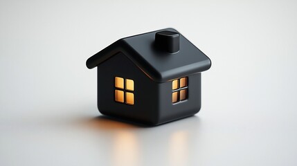 Poster - Sleek Minimalist Home Icon for Dashboard or Website Design