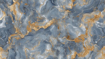 Poster - Luxurious blue marble texture with golden veins creating a stunning visual, perfect for elegant designs and upscale projects seeking a touch of sophistication