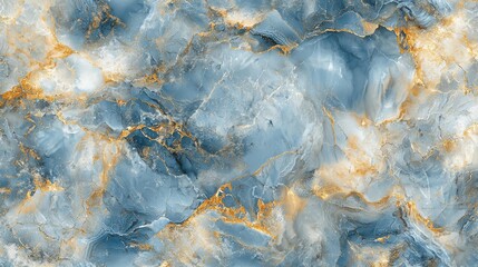 Poster - Luxurious blue marble surface with golden veins creating a stunning visual effect, perfect for backgrounds, textures, and design projects seeking elegance and sophistication