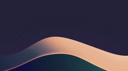 Poster - Abstract background displaying beige waves flowing over a gradient blue backdrop, adorned with delicate glitter, creating a sense of motion and elegance