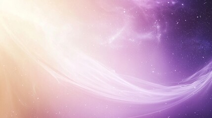 Poster - Light beams are flowing through purple nebula clouds and bright stars, creating a beautiful cosmic scene, perfect for backgrounds and designs related to space, astronomy, and the universe