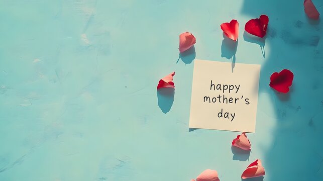 Happy Mother's Day greetings from above. with ornaments