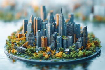 Poster - artistic tilt shift photography emphasizing cinematic compositions with dynamic depth