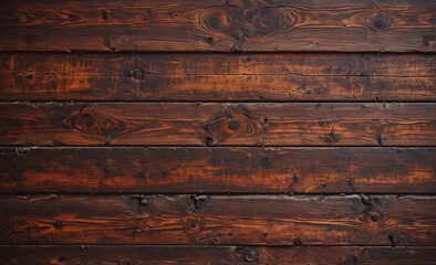Poster - Wooden board with a grain pattern. The board is brown in color. The board is made of wood