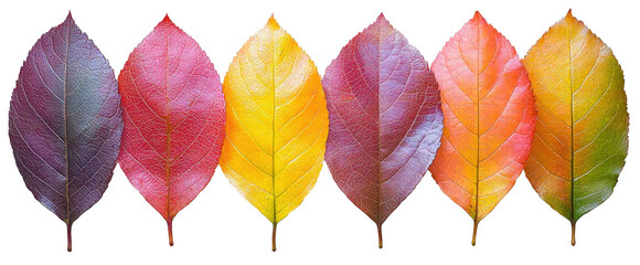 Poster - Autumn Leaves Gradient Colorful Foliage Fall Colors Nature Photography